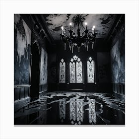 Room With A Chandelier Canvas Print