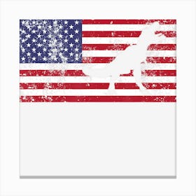 T Rex Boys American Flag Girls 4th Of July Dinosaur Canvas Print