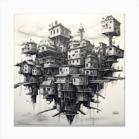 City On Water Canvas Print