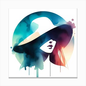 Woman In Hat 1 Canvas Print