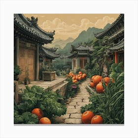 Asian Village 1 Canvas Print