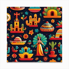 Mexican Mexican Pattern Canvas Print