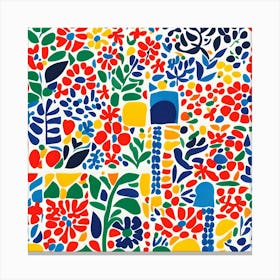 Matisse's Essence: Colorful Flowers Canvas Print