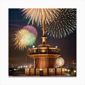 Fireworks In The Sky 2 Canvas Print