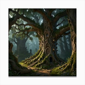 Fantasy Tree House Canvas Print