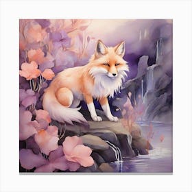 Fox In The Forest Canvas Print