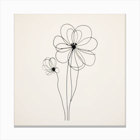 Wire Flower Wall Art Canvas Print