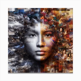 Collage Of Faces Canvas Print