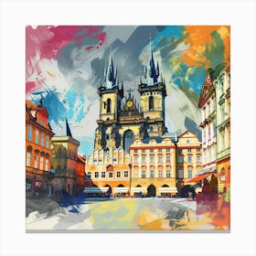 Prague Cityscape 4 Canvas Print