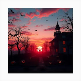 Halloween Sunset Canvas Print