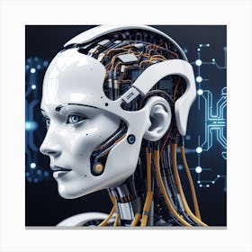 Woman With A Robot Head 1 Canvas Print