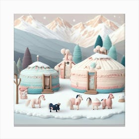 Yurts Canvas Print