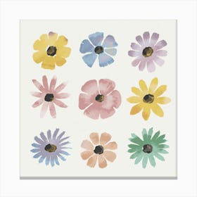 Watercolor Flowers 1 Canvas Print