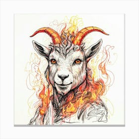 Goat Of Fire 32 Canvas Print