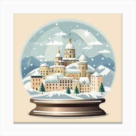 Salzburg Austria 3 Snowglobe Canvas Print