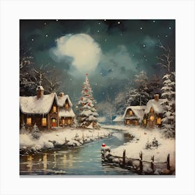 Retro Holiday Hues Canvas Print