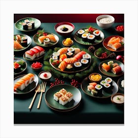 Sushi And Sashimi Canvas Print
