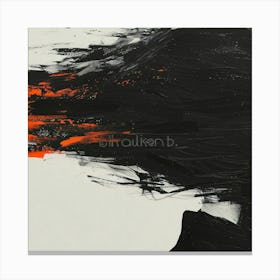 Black And Orange Canvas Print