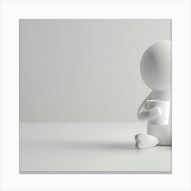 3d Man Holding A Cup Canvas Print