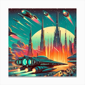 Sci - Fi City 1 Canvas Print