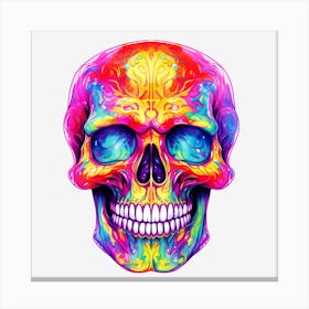 Psychedelic Skull Canvas Print