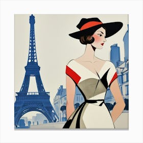 French woman in Paris 6 Canvas Print