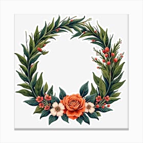 Wreath Of Roses Canvas Print