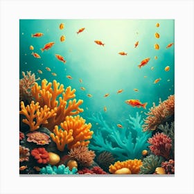 Coral Reef Background 1 Canvas Print