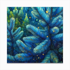 Blue spruce branches 7 Canvas Print