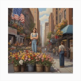 'American Girl' Canvas Print