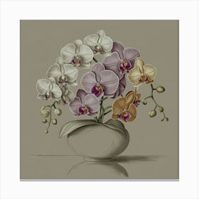 Orchids In A Vase 2 Canvas Print