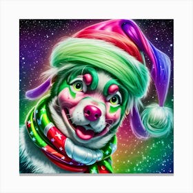 Santa Dog 1 Canvas Print