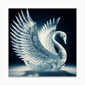 Ice Swan 1 Canvas Print