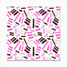 Marks Geometric Abstract 2pink Brown Canvas Print