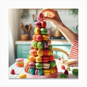 Macaron Tower Canvas Print