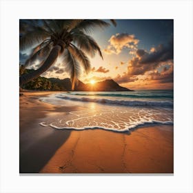 Tropical Beach Canvas Print