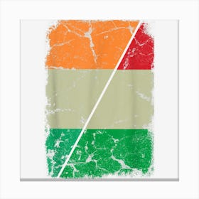 Irish And Italian Flag Together Mixed Family Roots Canvas Print