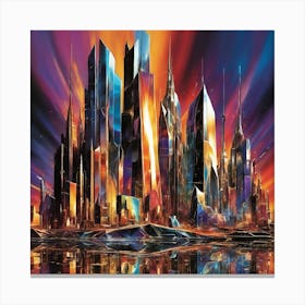 Futuristic Cityscape 3 Canvas Print