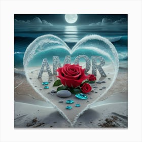 Amor heart,love Canvas Print