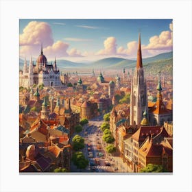 Castle Citadel: Buda Blues Canvas Print