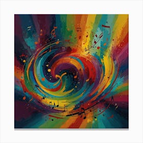 Abstract Representation Of A Musical Composition 1 Canvas Print