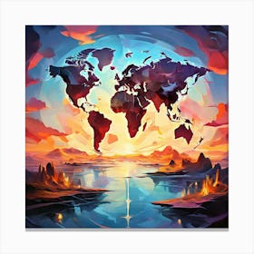 World Map 43 Canvas Print