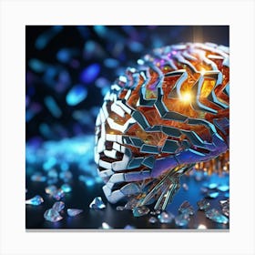 3d Rendering Of Artificial Brain Canvas Print