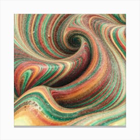 Close-up of colorful wave of tangled paint abstract art 11 Canvas Print