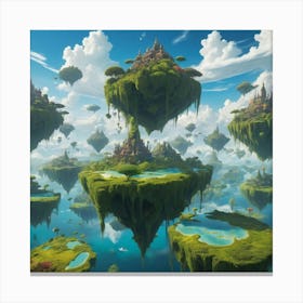 Fantasy Islands Paintings Art Print Canvas Print