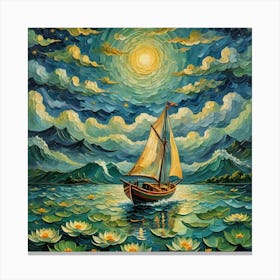 Sailboat In The Water Canvas Print