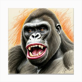 Gorilla Drawing 4 Canvas Print