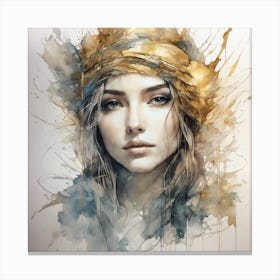 443390 Line Art Watercolor Wash, Ethereal Background, Abs Xl 1024 V1 0 Canvas Print