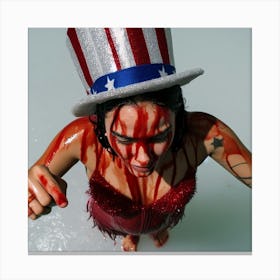 American turned red Canvas Print