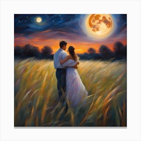 Moonlight Wedding Canvas Print